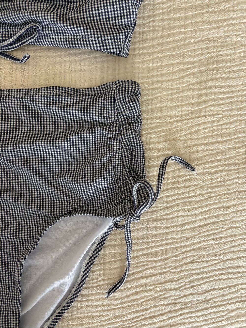 Kona Sol High-Waist Gingham Bikini Set - Black/White NWOTs - Picture 3 of 8